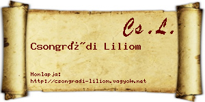 Csongrádi Liliom névjegykártya